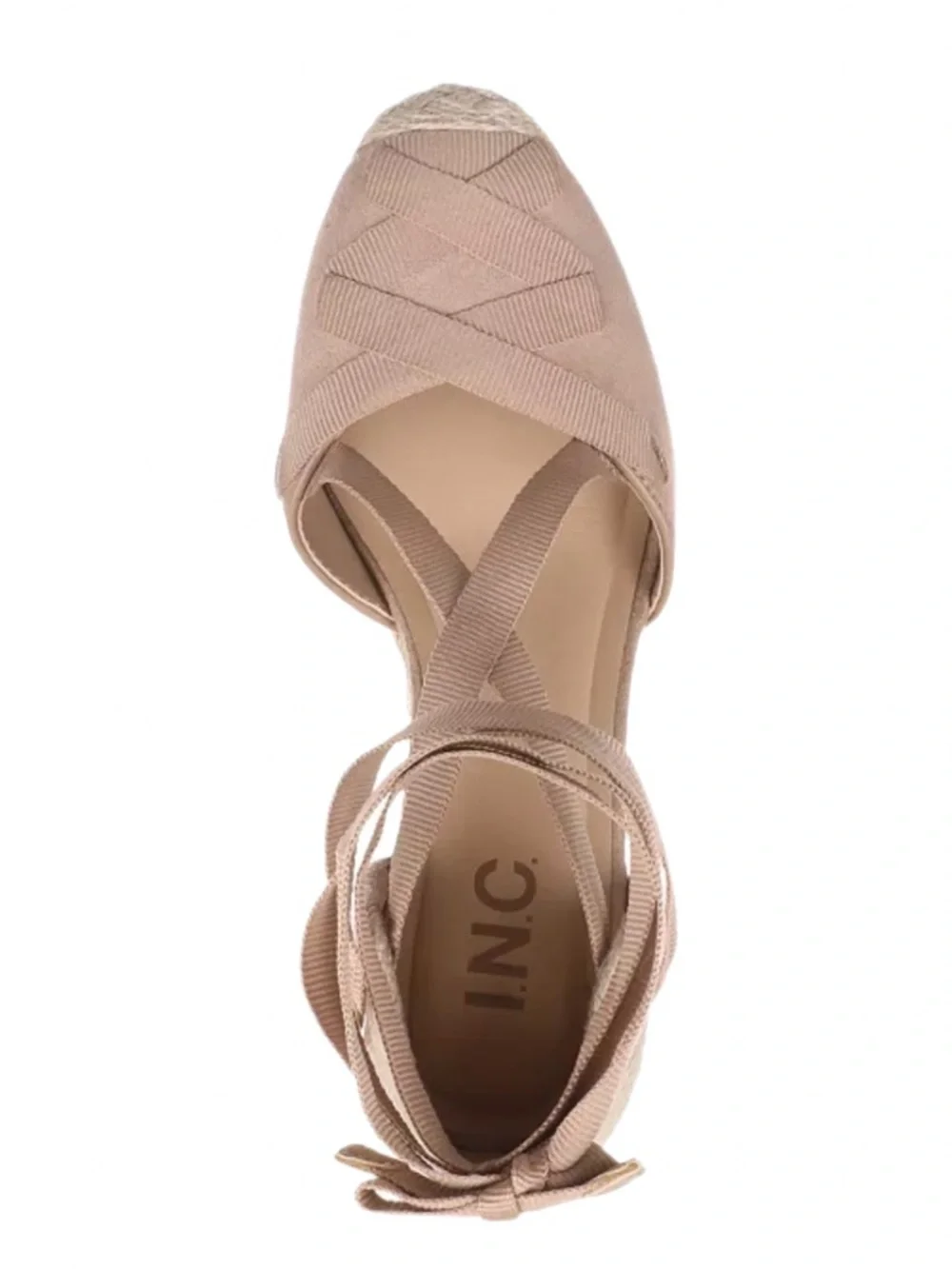 11. I.N.C. International Concepts Women's Merryy Espadrille Wedge Sandals Almond